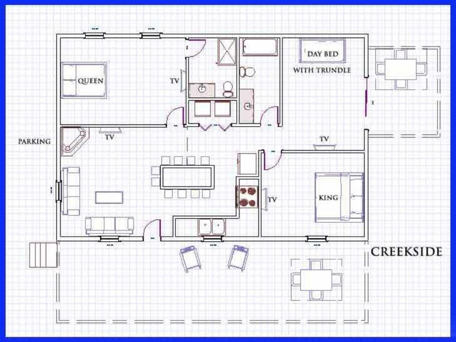 Creekside 3 Bedroom 2 Bath Cabin On Private Creek 배너 앨크 외부 사진